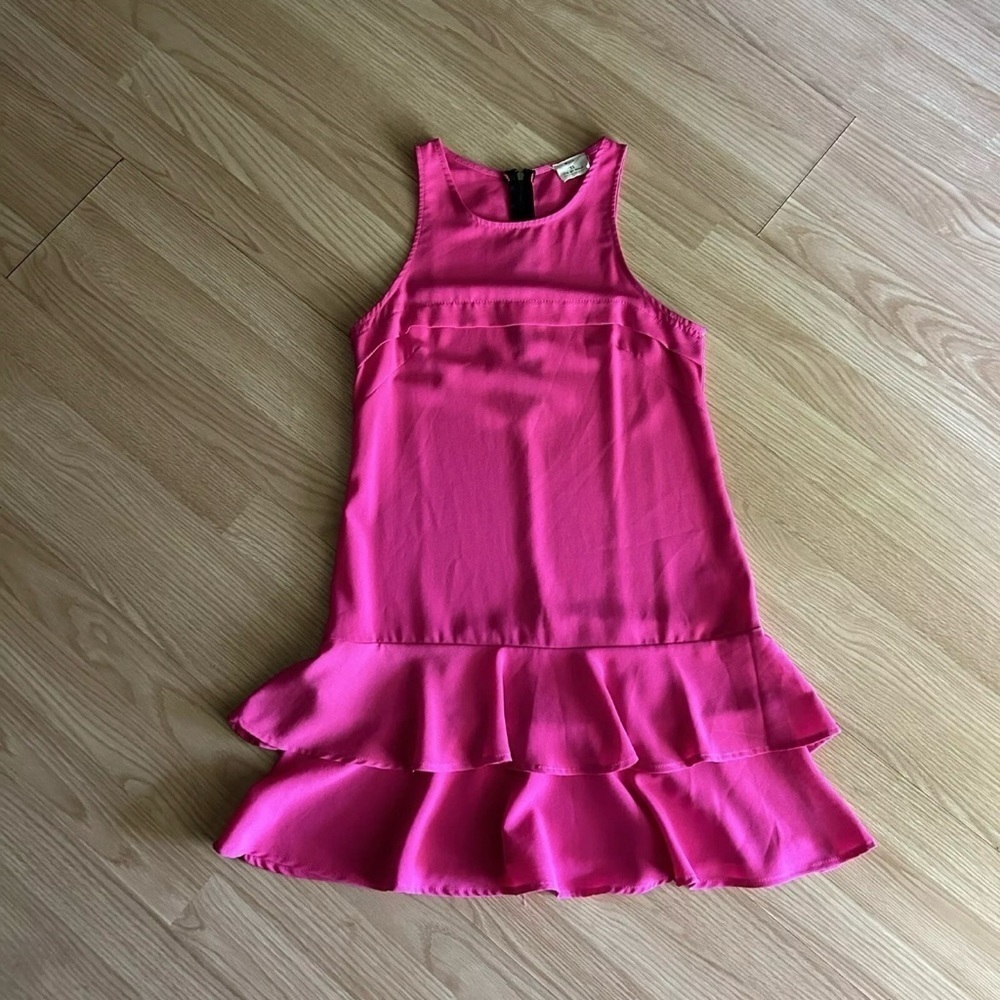Pins and Needles Hot Pink Ruffle Above Knee Dress XS